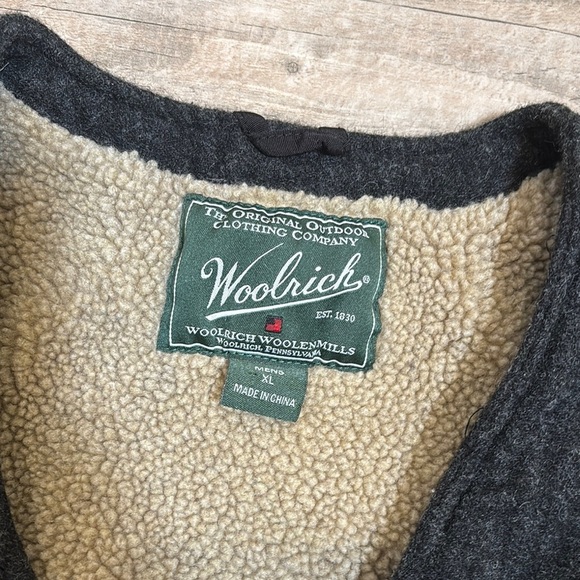 Woolrich Men's Black Wool Vest Size XL - Picture 2 of 7